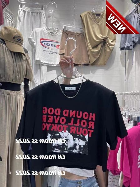ch.room east gate new t-shirt women's sleeve cotton round neck simple letter printing short korean top, White;black
ch.room east gate new t-shirt women's sleeve cotton round neck simple letter printing short korean top, White;black