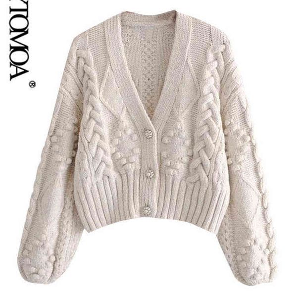 kpytomoa women fashion pompom appliques cropped knitted cardigan sweater vintage long sleeve female outerwear chic 211117, White
kpytomoa women fashion pompom appliques cropped knitted cardigan sweater vintage long sleeve female outerwear chic 211117, White