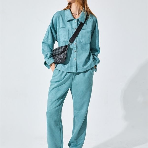 women's two piece pants gcarol women tracksuits velvet jacket and drop shoulder oversized coat singlebreasted elastic waist overalls ca, White
women's two piece pants gcarol women tracksuits velvet jacket and drop shoulder oversized coat singlebreasted elastic waist overalls ca, White
