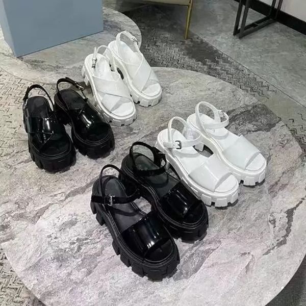 designer women sandals monolith sandal rubber slippers luxury summer buckle strap patent leather fashion slides classics wide solid pat ovns, Black
designer women sandals monolith sandal rubber slippers luxury summer buckle strap patent leather fashion slides classics wide solid pat ovns, Black