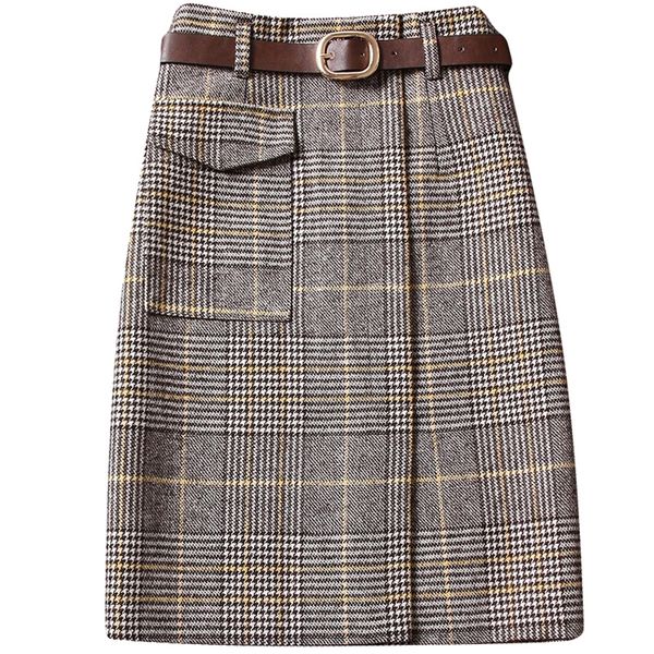 bella winter new plaid women wool skirt vintage slim lady elegant woolen skirts check print lj201029, Black;gray
bella winter new plaid women wool skirt vintage slim lady elegant woolen skirts check print lj201029, Black;gray