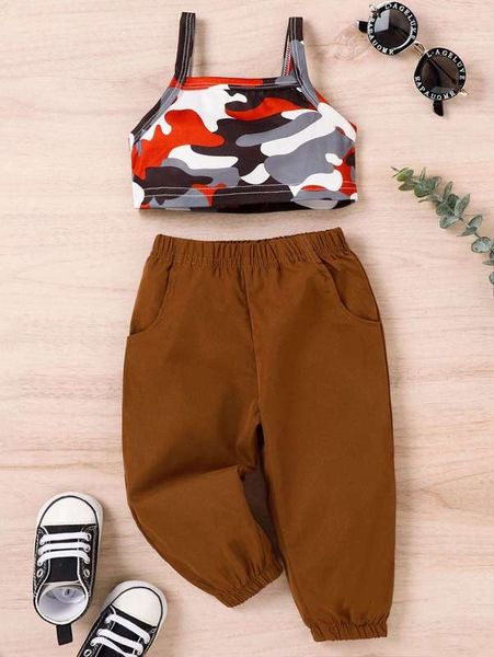 toddler girls camo print crop cami & sweatpants she, White
toddler girls camo print crop cami & sweatpants she, White