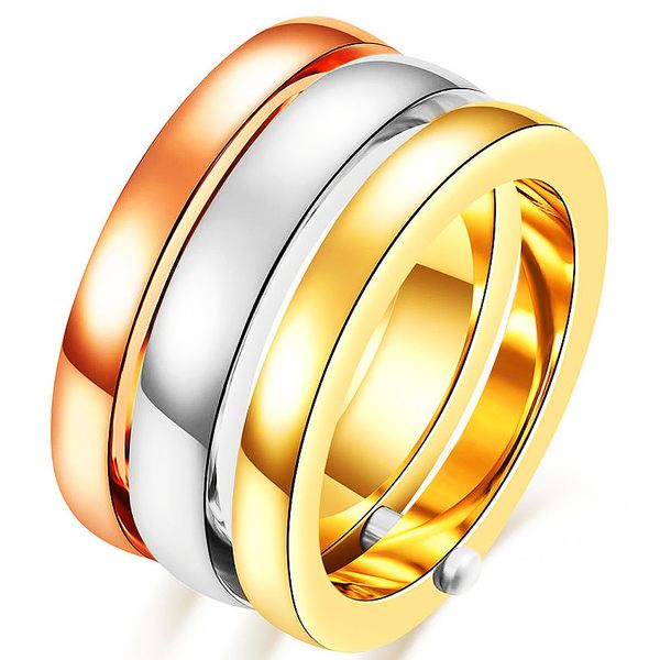 18k gold plated ring stainless steel chunky dome three rings combination band for women and girls statement wedding minimalist simple style, Silver
18k gold plated ring stainless steel chunky dome three rings combination band for women and girls statement wedding minimalist simple style, Silver