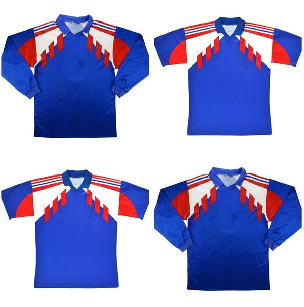 1990 1992 retro soccer jerseys blue home long sleeve vintage football shirt zidane catona fontaine platini maillot foot jersey for men, Black;yellow
1990 1992 retro soccer jerseys blue home long sleeve vintage football shirt zidane catona fontaine platini maillot foot jersey for men, Black;yellow