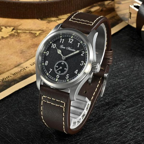 wristwatches san martin 37mm men quartz watch ronda 6004 movement simple fashion 20 bar waterproof men's wrist watches luminous sn, Slivery;brown
wristwatches san martin 37mm men quartz watch ronda 6004 movement simple fashion 20 bar waterproof men's wrist watches luminous sn, Slivery;brown