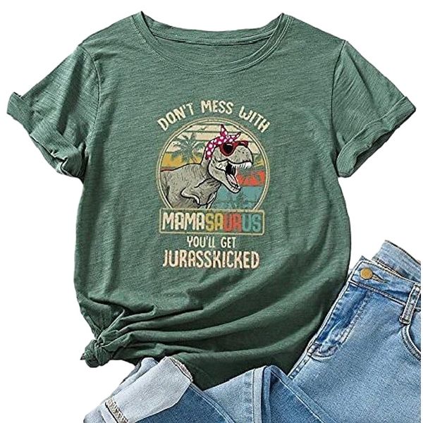 don't mess with mamasaurus you'll get jurasskicked shirt women jurassic animal dinosaur mama graphic tee green s o4zs#, White
don't mess with mamasaurus you'll get jurasskicked shirt women jurassic animal dinosaur mama graphic tee green s o4zs#, White