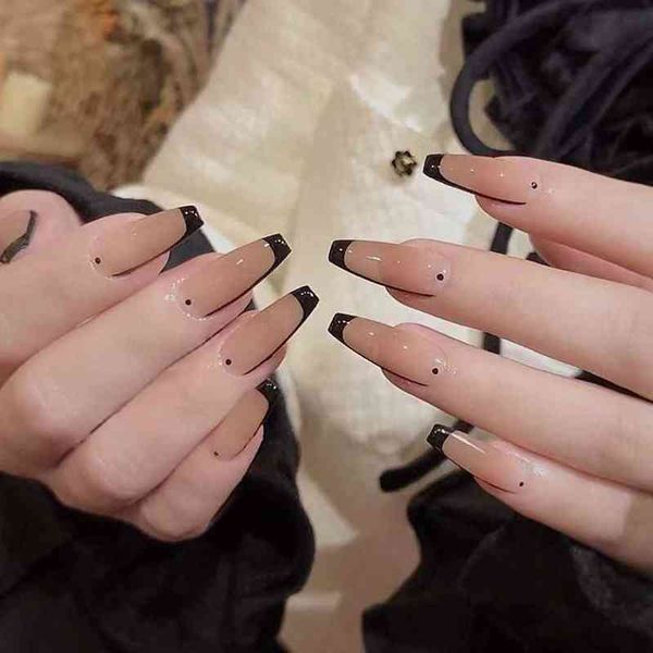 false nails 24pc black border wear long fashion manicure patch full cover wearable french coffin fake matte ballerina art 0616
false nails 24pc black border wear long fashion manicure patch full cover wearable french coffin fake matte ballerina art 0616