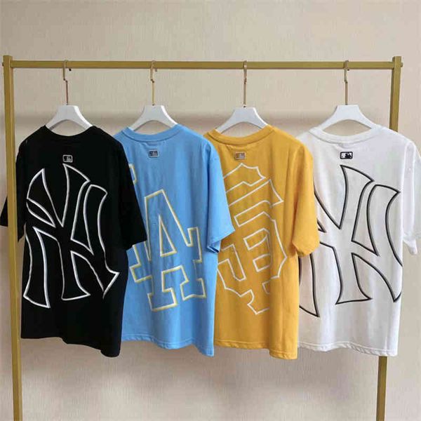 women's t-shirt korean summer mlb fashion brand half sleeve men and women lovers back large letter ny loose round neck short t-shirt sw, White
women's t-shirt korean summer mlb fashion brand half sleeve men and women lovers back large letter ny loose round neck short t-shirt sw, White