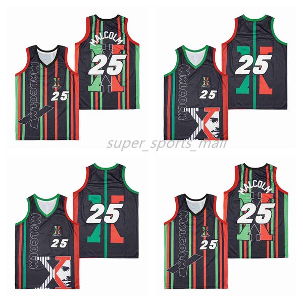 movie basketball jerseys 25#malcolm x power jersey black, Black;red 
movie basketball jerseys 25#malcolm x power jersey black, Black;red