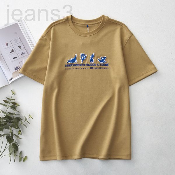 women's t-shirt designer ader co branded four yoga little heavy industry embroidery round neck t-shirt short sleeve i4z1, White
women's t-shirt designer ader co branded four yoga little heavy industry embroidery round neck t-shirt short sleeve i4z1, White