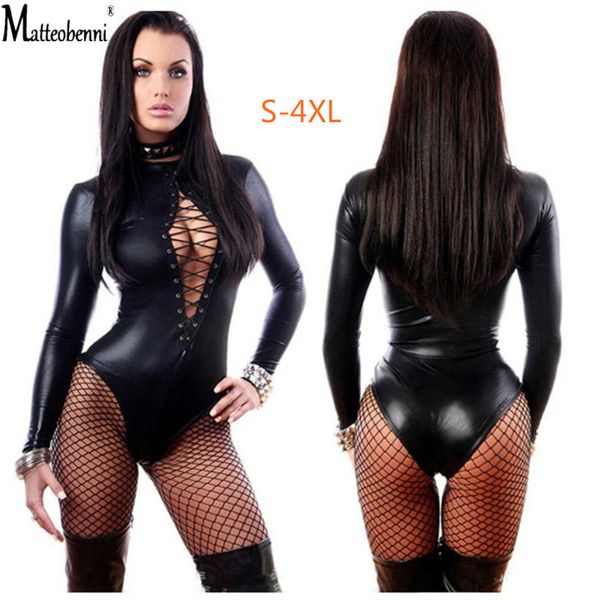 costumes latex bondage bodysuit lady teddy lingerie women costumes exotic jumpsuit clothes faux leather catsuit dress costume, Black
costumes latex bondage bodysuit lady teddy lingerie women costumes exotic jumpsuit clothes faux leather catsuit dress costume, Black