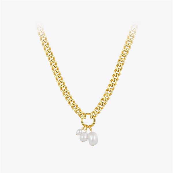 enfashion popular natural pearl chunky necklace for women gold color choker stainless steel collier fashion jewelry p213208, Silver
enfashion popular natural pearl chunky necklace for women gold color choker stainless steel collier fashion jewelry p213208, Silver