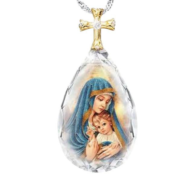 pendant necklace fashion women easter egg shaped gift crystal virgin mary necklace gold cross religious, Silver
pendant necklace fashion women easter egg shaped gift crystal virgin mary necklace gold cross religious, Silver