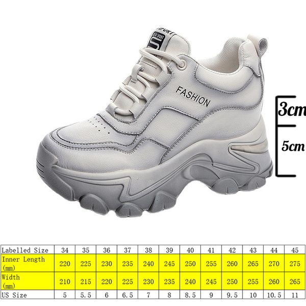fujjin genuine leather women fashion sneakers shoes 8cm platform wedge shoes chunky sneakers spring autumn breathable comfy shoe, Black;yellow
fujjin genuine leather women fashion sneakers shoes 8cm platform wedge shoes chunky sneakers spring autumn breathable comfy shoe, Black;yellow