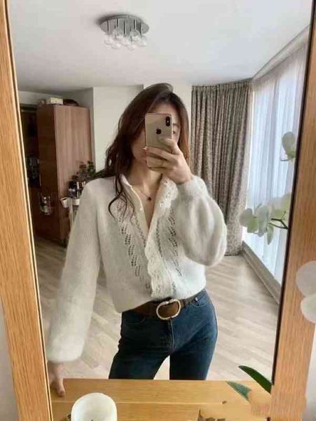 women's knits tees legal system se spring and summer french mohair blended hollow out bubble sleeve sweater, White
women's knits tees legal system se spring and summer french mohair blended hollow out bubble sleeve sweater, White