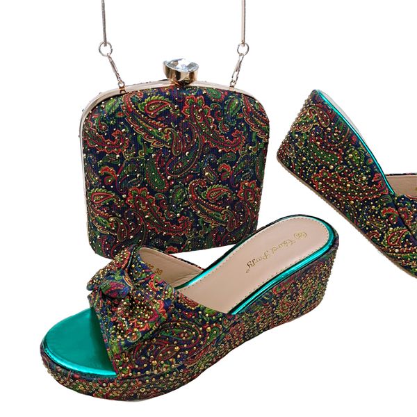 qsgfc african italian design sandals fashion elegant green color ladies shoes and bag set bride with paisley pattern rhinestone decoration, Black
qsgfc african italian design sandals fashion elegant green color ladies shoes and bag set bride with paisley pattern rhinestone decoration, Black