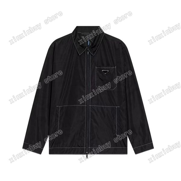 22ss designers nylon jackets men women metal triangle pockets milan zipper tooling coat lapel neck streetwear black s-xl, Black;brown
22ss designers nylon jackets men women metal triangle pockets milan zipper tooling coat lapel neck streetwear black s-xl, Black;brown
