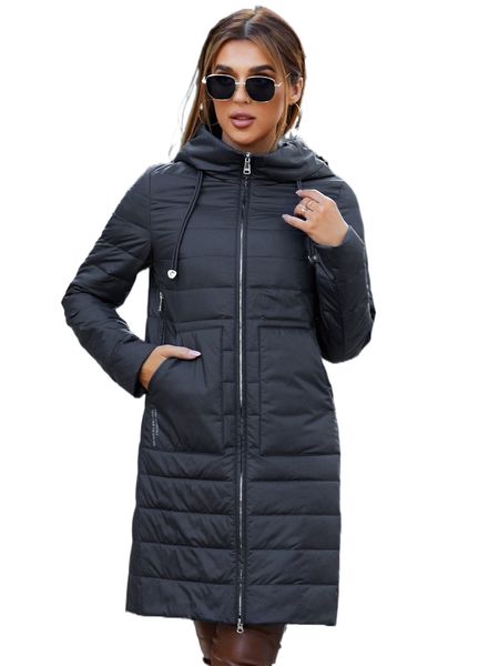 miegofce zip up drawstring hooded slant pocket puffer coat 78qu#, Black 
miegofce zip up drawstring hooded slant pocket puffer coat 78qu#, Black
