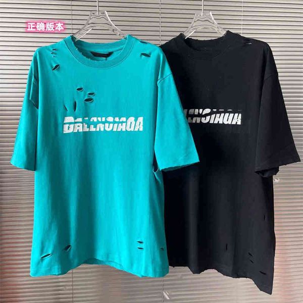 75% off factory direct online summer new hole short sleeve paris cracked letter round neck t-shirt loose os shoulder, White
75% off factory direct online summer new hole short sleeve paris cracked letter round neck t-shirt loose os shoulder, White