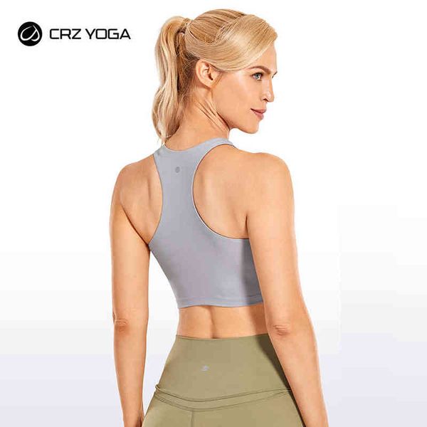 crz yoga women's high neck longline sports bra racerback wirepadded crop tank yoga bra t220725, White;red
crz yoga women's high neck longline sports bra racerback wirepadded crop tank yoga bra t220725, White;red