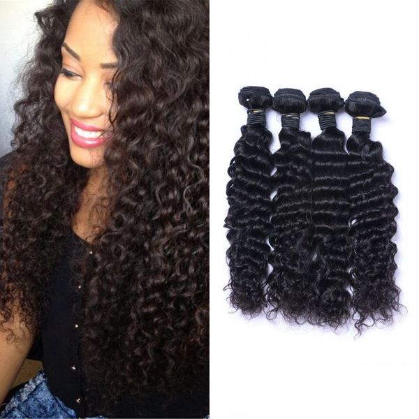 cambodian hair extensions deep wave human hair 3 4 bundles natural color curly weft for women 8-26 inch, Black 
cambodian hair extensions deep wave human hair 3 4 bundles natural color curly weft for women 8-26 inch, Black