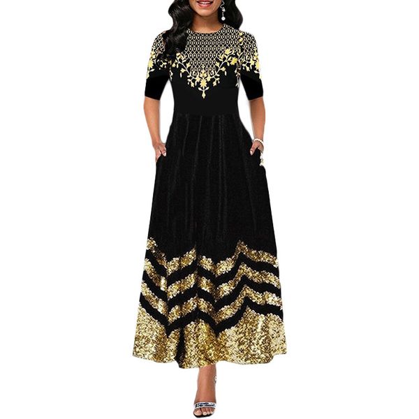 ethnic clothing women scoop neck dress half sleeve female elegant vintage floral printed a line pocket black maxi dresses robe prom, Black;gray
ethnic clothing women scoop neck dress half sleeve female elegant vintage floral printed a line pocket black maxi dresses robe prom, Black;gray