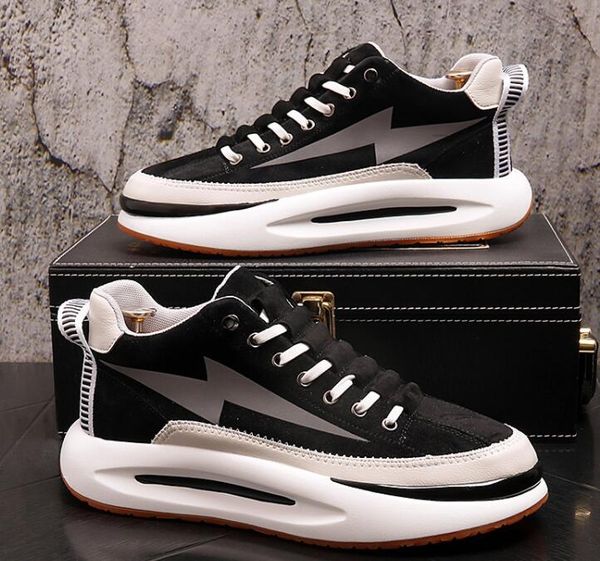 classic men suede casual shoes loafers mesh hight platform sneakers breathable r lazy flats party travel shoes british style, Black
classic men suede casual shoes loafers mesh hight platform sneakers breathable r lazy flats party travel shoes british style, Black