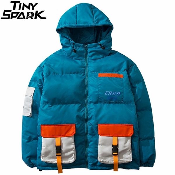 men hip hop hooded jacket parka streetwear patchwork pockets buckle ribbon padded parka harajuku windbreaker winter warm outwear 201201, Black
men hip hop hooded jacket parka streetwear patchwork pockets buckle ribbon padded parka harajuku windbreaker winter warm outwear 201201, Black