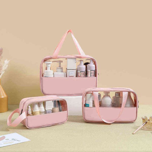 splicing cosmetic bag pvc translucent large capacity bath pu waterproof portable travel storage 220518
splicing cosmetic bag pvc translucent large capacity bath pu waterproof portable travel storage 220518