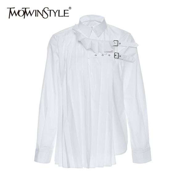 casual white patchwork button shirt for women lapel long sleeve pleated blouse female fashion clothing 210423
casual white patchwork button shirt for women lapel long sleeve pleated blouse female fashion clothing 210423