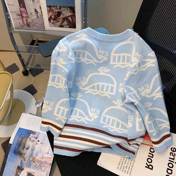 women's t-shirt blue small fragrance short sleeve sweater women's early spring 2022 design cartoon bubble knit s192, White
women's t-shirt blue small fragrance short sleeve sweater women's early spring 2022 design cartoon bubble knit s192, White
