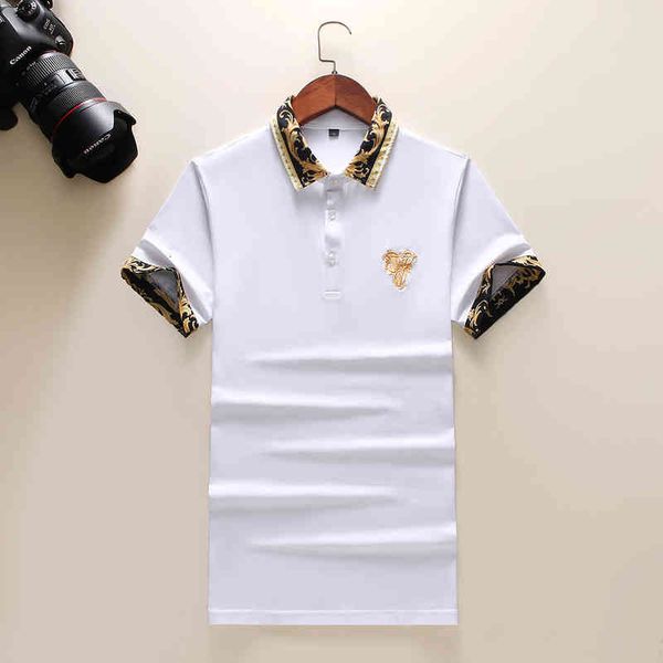 men's polos lapel short sleeve men's summer cotton t-shirt breathable slim bottomed shirt fashion half evpn, White;black
men's polos lapel short sleeve men's summer cotton t-shirt breathable slim bottomed shirt fashion half evpn, White;black