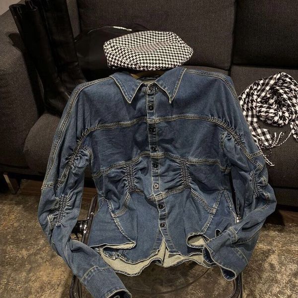 women's blouses & shirts designer cool style polo collar shirt women's korean version autumn french design sense single row multi, White
women's blouses & shirts designer cool style polo collar shirt women's korean version autumn french design sense single row multi, White