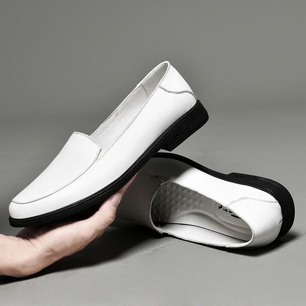 men shoes fashion flats casual genuine leather slip-on stylish for male comfortable light loafers shoes hip hop evening dresses, Black
men shoes fashion flats casual genuine leather slip-on stylish for male comfortable light loafers shoes hip hop evening dresses, Black