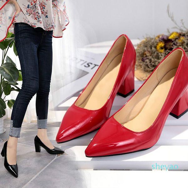 dress shoes women pumps pointed toe slip-on classics shallow 7.5cm thick high heel, Black
dress shoes women pumps pointed toe slip-on classics shallow 7.5cm thick high heel, Black