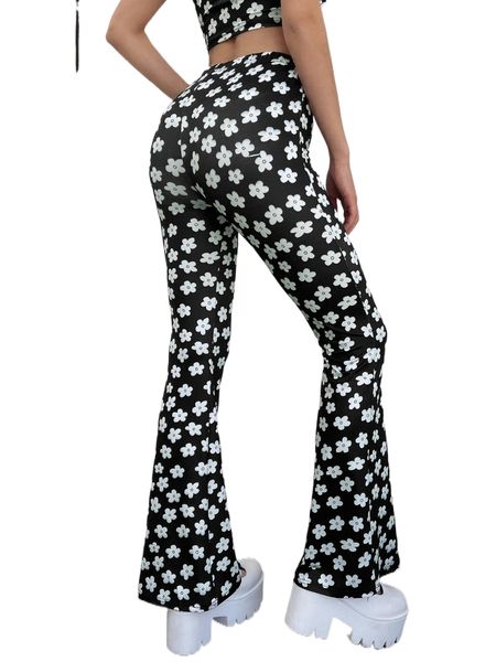 allover floral print flare leg pants k0oj#, Black;white
allover floral print flare leg pants k0oj#, Black;white