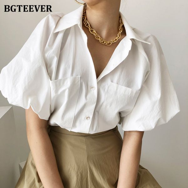 summer vintage women lapel shirts puff short sleeve loose pockets ladies shirts 2021 casual female solid blusas, White
summer vintage women lapel shirts puff short sleeve loose pockets ladies shirts 2021 casual female solid blusas, White