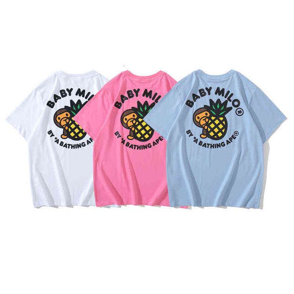 fashion summer brand cartoon pine bag printed short sleeved t-shirt for men and women, White;black
fashion summer brand cartoon pine bag printed short sleeved t-shirt for men and women, White;black
