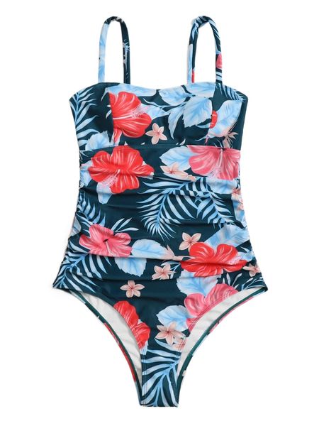 emery rose tropical print one piece swimsuit z0gd#, White;black 
emery rose tropical print one piece swimsuit z0gd#, White;black