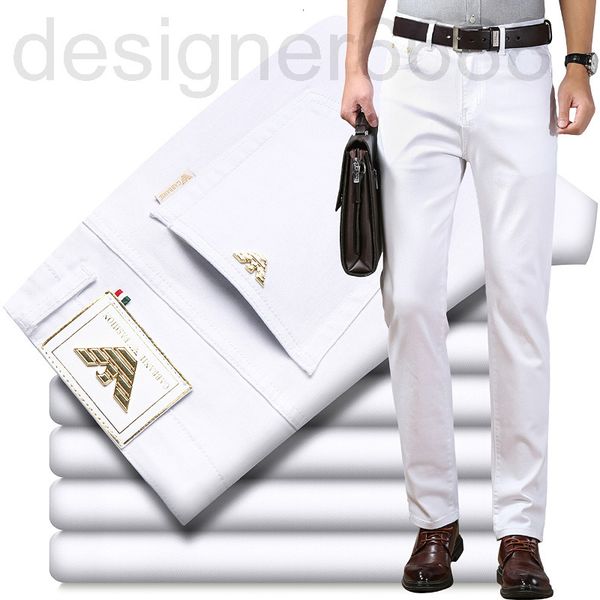men's jeans designer spring thin men's jeans business straight slim fit cotton elastic high-end white long pants jh05, Blue
men's jeans designer spring thin men's jeans business straight slim fit cotton elastic high-end white long pants jh05, Blue