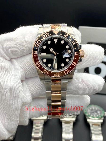new version watches mens black dial sapphire glass gmt 40mm two tone gold stainless steel bracelet 2813 movement 126711 automatic men's, Slivery;brown
new version watches mens black dial sapphire glass gmt 40mm two tone gold stainless steel bracelet 2813 movement 126711 automatic men's, Slivery;brown