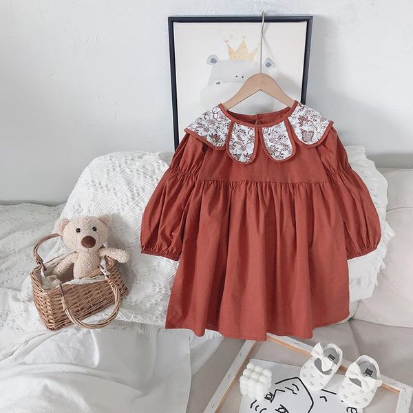 girl's dresses kids baby autumn fall full sleeve vestidos 2022 fashion spring girls flower collar costumes children's solid clothe, Red;yellow
girl's dresses kids baby autumn fall full sleeve vestidos 2022 fashion spring girls flower collar costumes children's solid clothe, Red;yellow