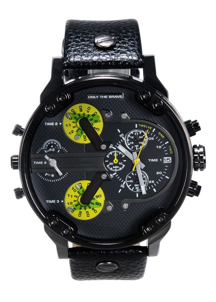 dz7313 sports quartz calendar men's watch outdoor mountaineering dual movement large dial world time leather, Slivery;brown
dz7313 sports quartz calendar men's watch outdoor mountaineering dual movement large dial world time leather, Slivery;brown