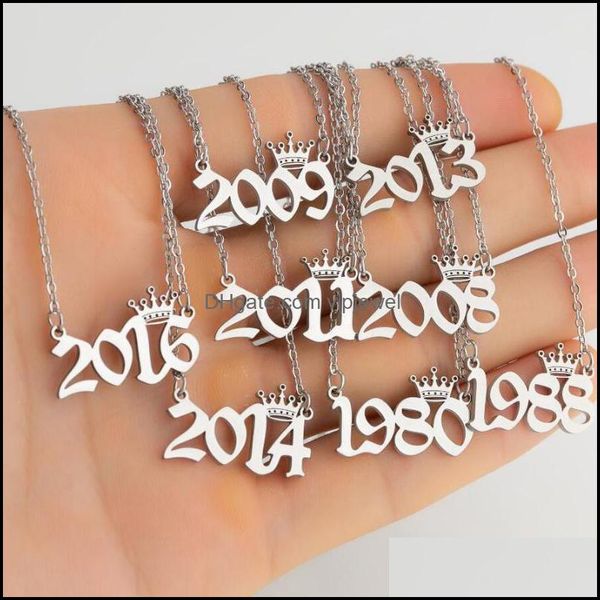 pendant necklaces pendants jewelry stainless steel 1980-2022 birth year number for women crown date chok dhxbb, Silver
pendant necklaces pendants jewelry stainless steel 1980-2022 birth year number for women crown date chok dhxbb, Silver