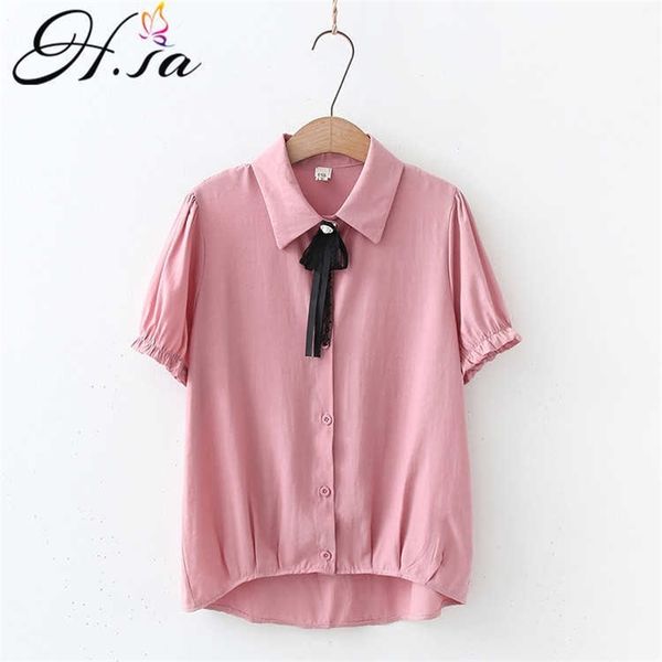 hsa short sleeve casual shirt bow tie pink blouse women summer patchwork butterfly sleeve casual ladies blou 210716, White
hsa short sleeve casual shirt bow tie pink blouse women summer patchwork butterfly sleeve casual ladies blou 210716, White