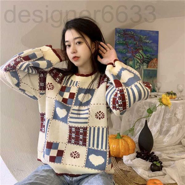 women's knits & tees designer sweater female autumn and winter hong kong style loose lazy wind gentle student sweater yoej, White
women's knits & tees designer sweater female autumn and winter hong kong style loose lazy wind gentle student sweater yoej, White