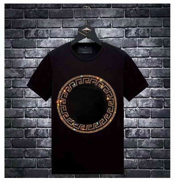 brand designer t shirt medusa summer men's fashion brand drill t-shirt short sleeve round neck half large, White;black
brand designer t shirt medusa summer men's fashion brand drill t-shirt short sleeve round neck half large, White;black