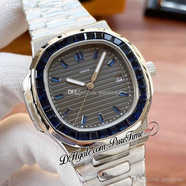 sale 40mm 5711 a21j automatic mens watch baguette blue gem bezel gray texture dial diamonds stick markers stainless steel bracelet puretime, Slivery;brown
sale 40mm 5711 a21j automatic mens watch baguette blue gem bezel gray texture dial diamonds stick markers stainless steel bracelet puretime, Slivery;brown