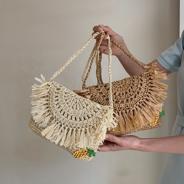 girls tassel straw handbags kids hollow grass weaving crossbody bag children pineapple embroidery single shoulder bags purse q5999, Black
girls tassel straw handbags kids hollow grass weaving crossbody bag children pineapple embroidery single shoulder bags purse q5999, Black