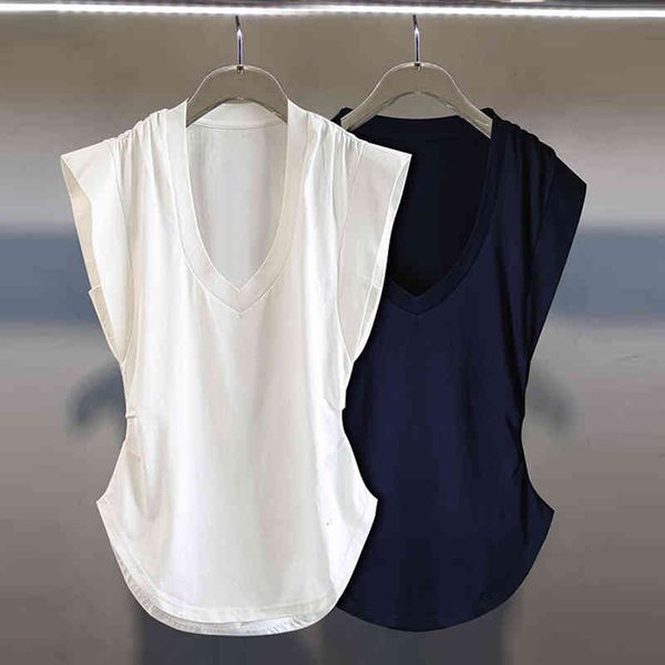 women's t-shirt dang's ruffle v-neck fly sleeve t-shirt women's waist closed niche design summer slim fit solid color casual, White
women's t-shirt dang's ruffle v-neck fly sleeve t-shirt women's waist closed niche design summer slim fit solid color casual, White
